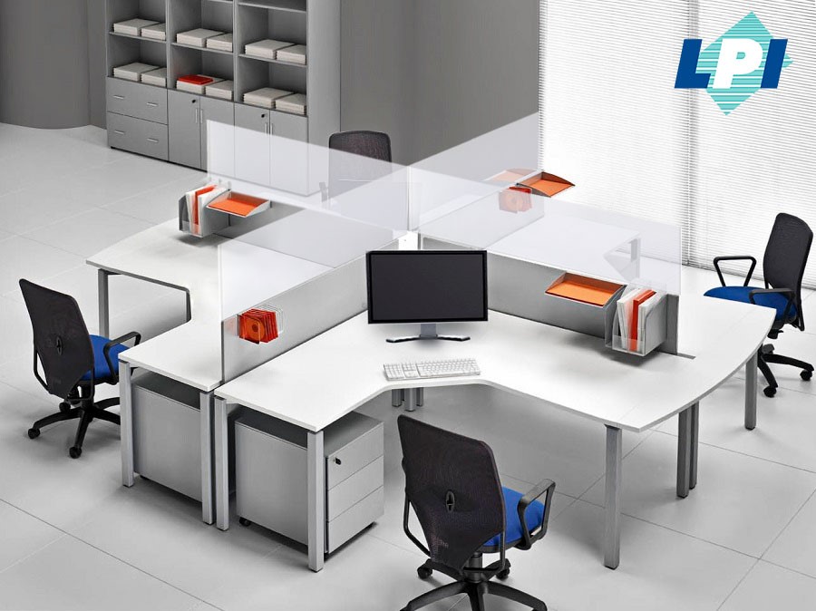 protector-acrilico-oficina-leprinter Protector de acílico para oficina, para escritorios, rotulados con la imagen corporativa de su empresa.